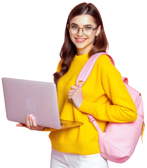 MyCode tələbəsi – kompüterlə proqramlaşdırma öyrənən gənc qadın